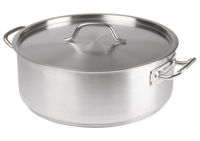  20 QT STAINLESS STEEL COMMERCIAL BRAZIER POT W/ LID