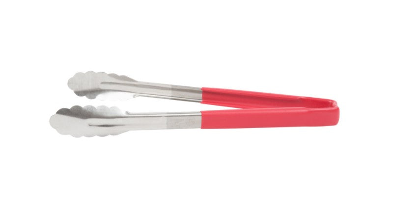 HACCP salad tongs  serving tongs stainless steel white plastic