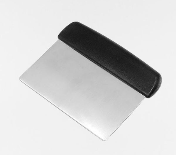 Ateco Bench Dough Scraper, Stainless Steel with Black Handle